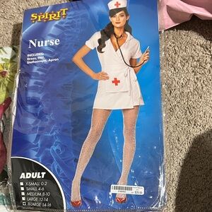 Spirit Nurse Costume with Red and White Details